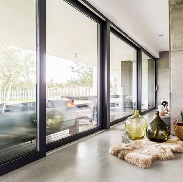 Thermal Break Aluminum Lift Sliding Doors with Tempered Glass for Exterior Area