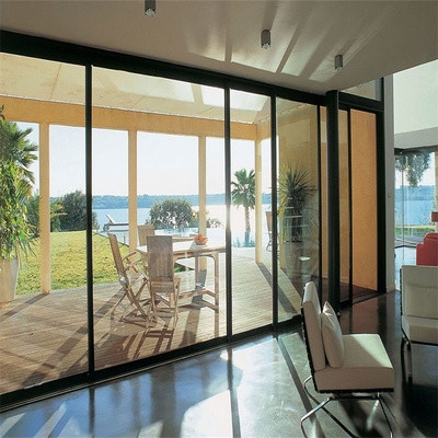 Modern Design Customizable Aluminum Alloy Sliding Doors With 1.1W/(㎡·K) Heat Insulation
