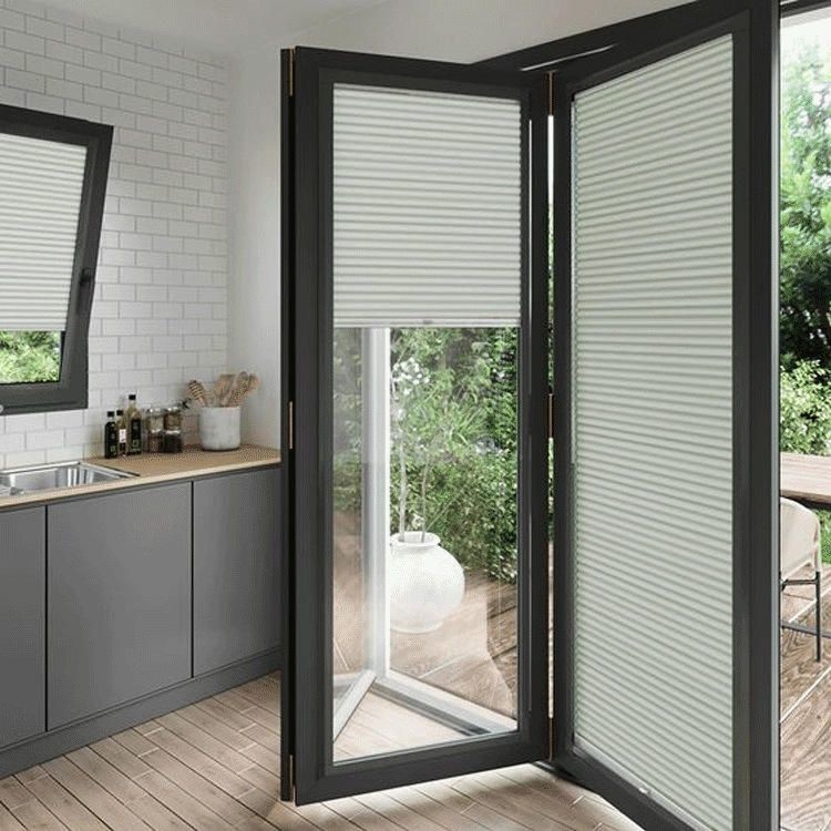 Villa Waterproof Bifold External Aluminium Bi-fold Doors With Level 9 Wind Pressure Resistance