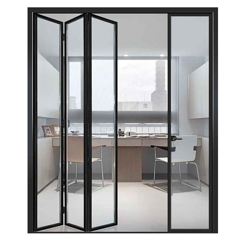 Villa Waterproof Bifold External Aluminium Bi-fold Doors With Level 9 Wind Pressure Resistance