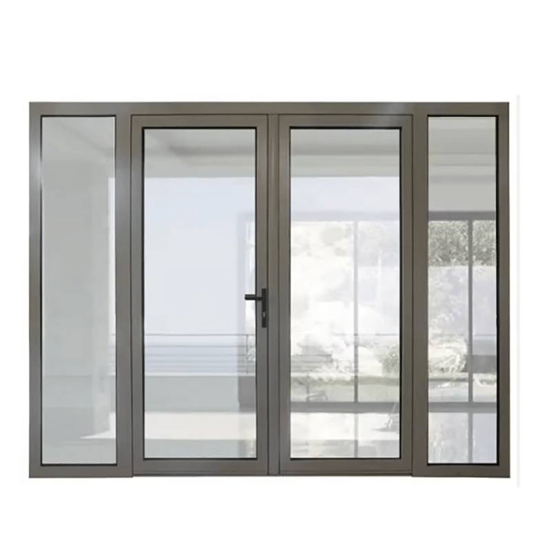 Top Quality Patio Exterior Aluminium Casement Double Glass Door With 8-way Seal Design
