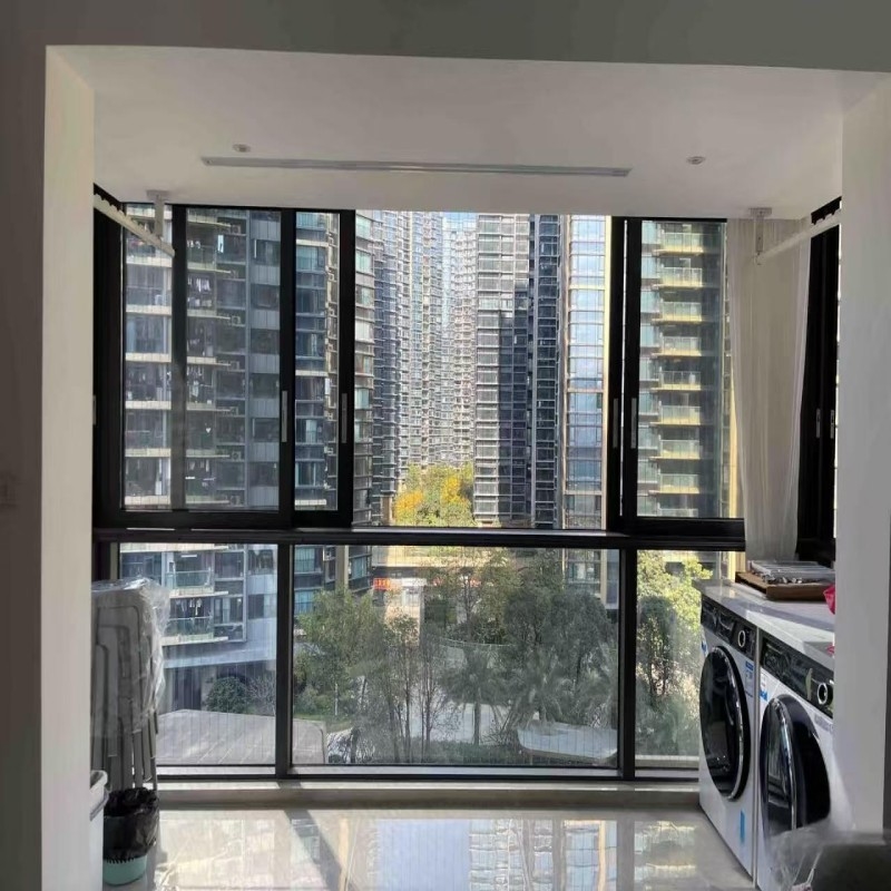 Fashion New Design Aluminum Double Glazed Sliding Window with Low-E Glass for Small Spaces