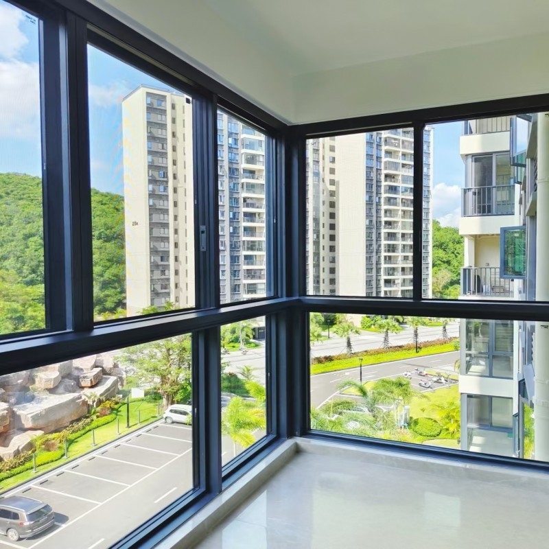 Fashion New Design Aluminum Double Glazed Sliding Window with Low-E Glass for Small Spaces