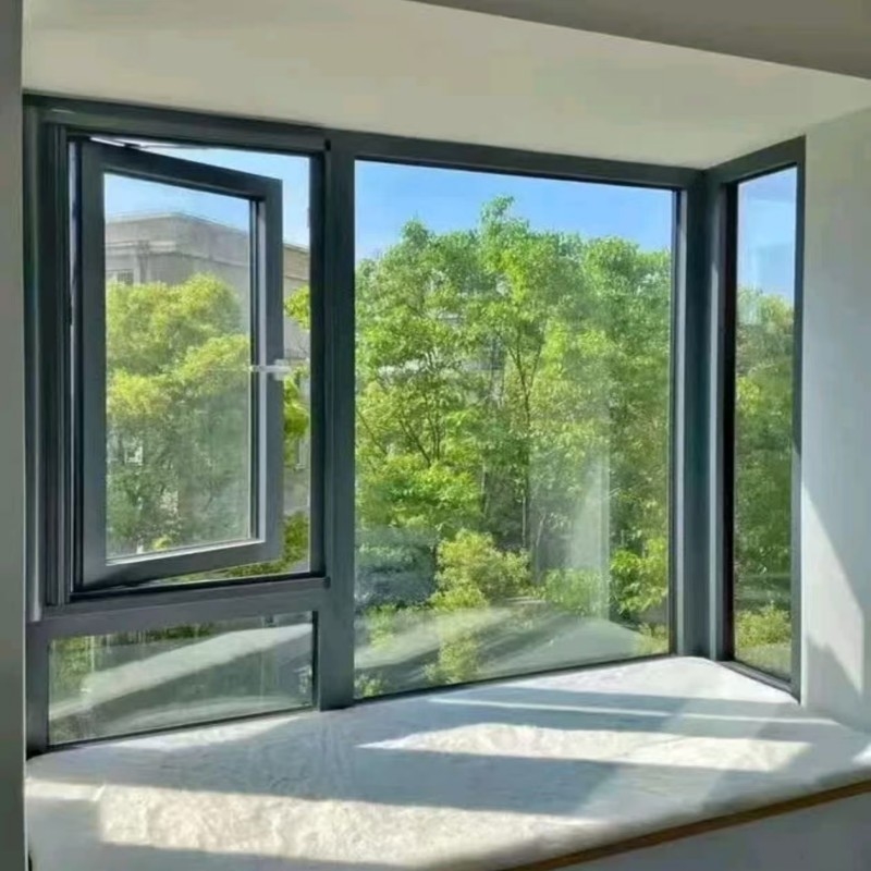 High-performance Premium Aluminum Casement Window with Tempered Glass for Ultimate Strength