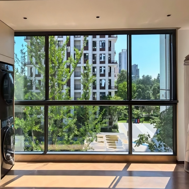 Factory Direct Supply Aluminum Sliding Double Glazed Window with 35dB Sound Insulation for Residential Spaces