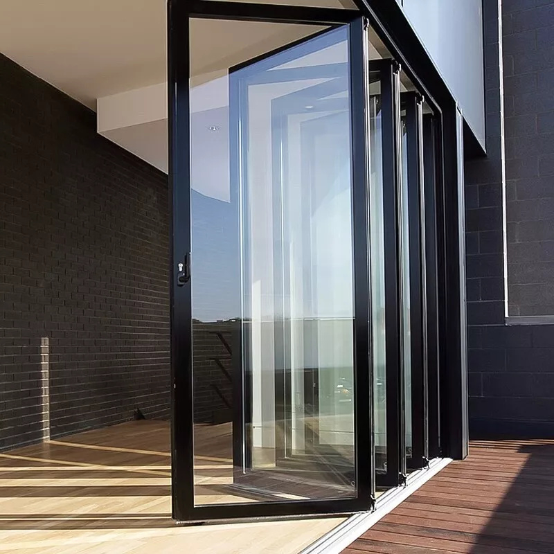 High-Quality Aluminium Glass Aluminum Bi Folding Exterior Patio Doors with Superior Corrosion Resistance