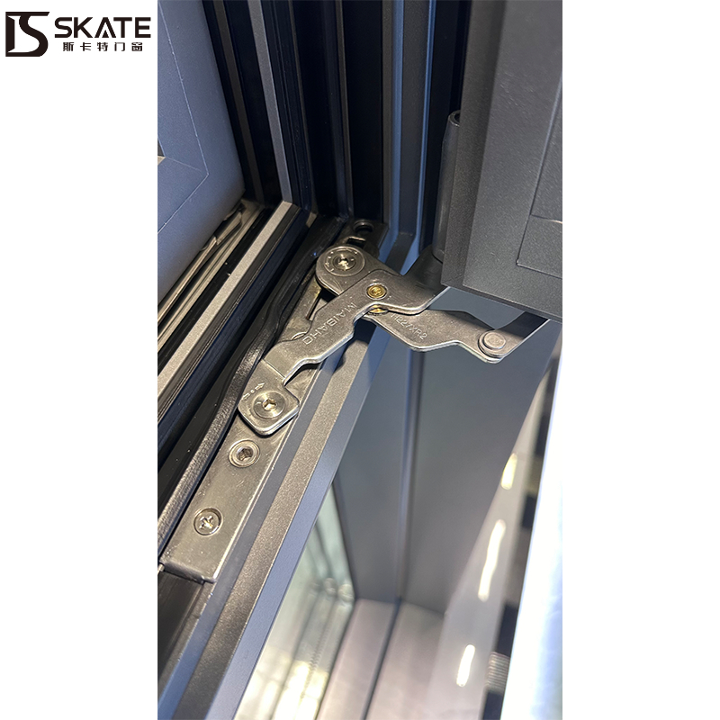 Premium Aluminum Casement Weather Resistance Tempered Glass Window For Homes & Offices With SKATE Original Hardware