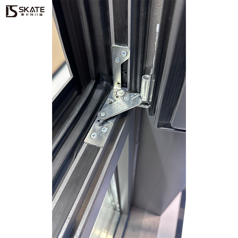 Energy Efficient Aluminum Casement Window with Thermal Break Seal and Double Glazing for Passive Houses
