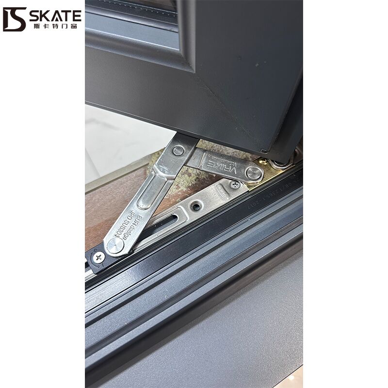 Modern Energy Efficient Thermal Break Aluminum Casement Anti-theft Swing Window with Low-E Glass for Kitchen Use