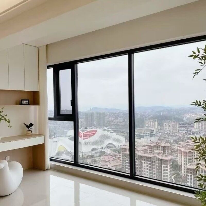 Modern Designed Thermal Break Aluminum Alloy Casement Window 304 Stainless Steel Mesh Swing Open Insect Prevention