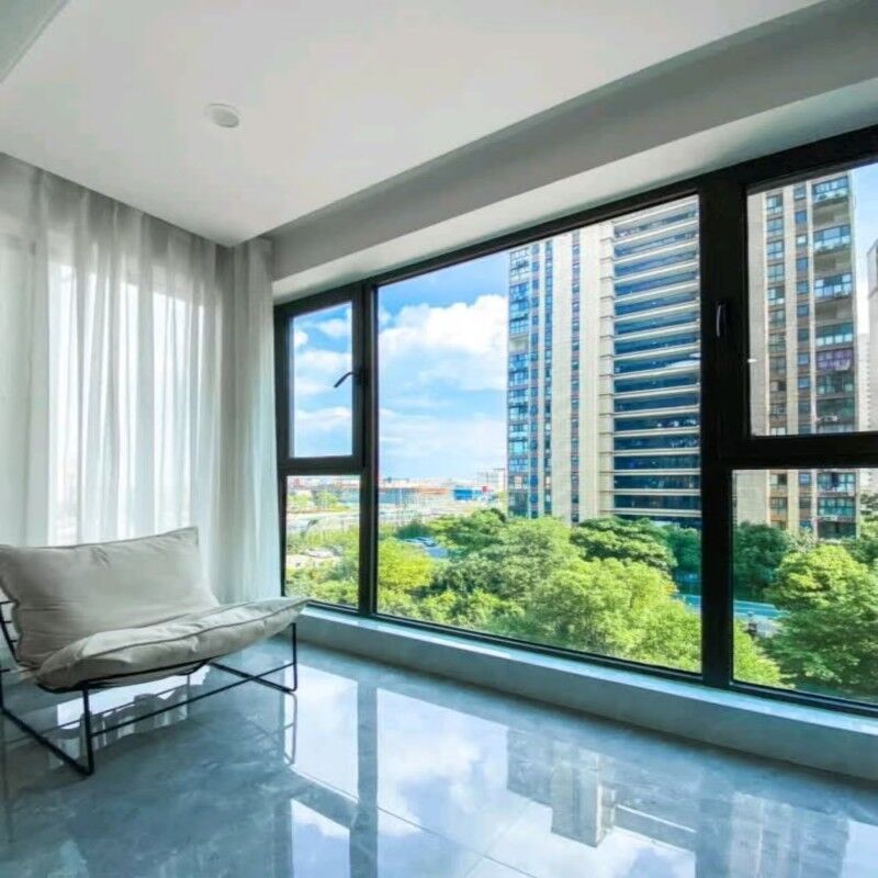 California Title 24 Certified Aluminum Casement Window with Multi-Point Locking System and Reinforced Hinges for Modern Homes