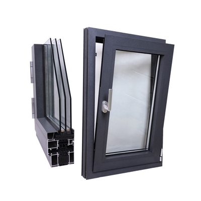 Level 6 Water Tightness Customize Aluminum Casement Glass Windows  Energy Efficiency