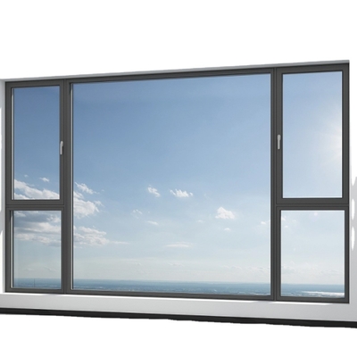 Aluminium Seamless Welded Glass Windows With 80mm Width Thermal Break Casement Windows