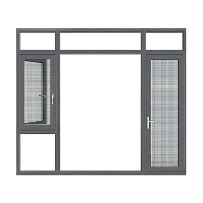 SKATE Original Hardware Aluminum Casement Windows With Steel Screen Mesh