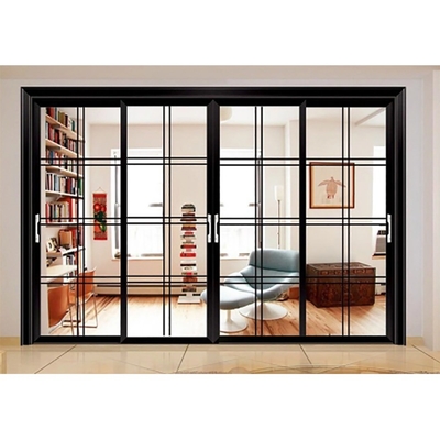 10 Layers Aluminum Stacking Double Glazed Lift And Double Tempered Glass Lift Sliding Doors