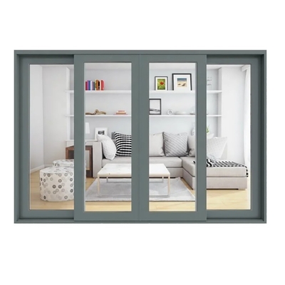 Residential Aluminium Sliding Doors With Thermal Break And Stainless Steel Screen
