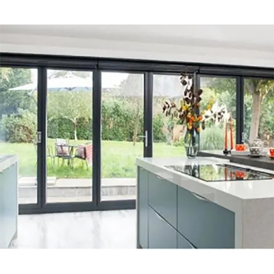 Waterproof Design 16mm Waterproof Aluminum Ultra-narrow Frame Double Glazed Sliding Doors