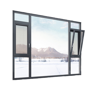 304 Stainless Steel Mesh Screen Window Aluminium Casement Windows With Thermal Break
