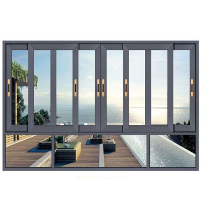 Aluminum Alloy Frame Material Customized Soundproof Tempering Glass Sliding Windows