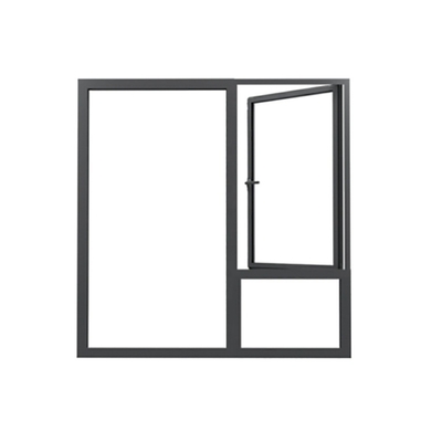 SKATE 75 Aluminum Casement Windows With 304 Stainless Steel Mesh Screen