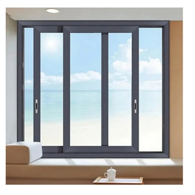 Double Glazed Soundproof Aluminum Alloy Sliding Windows Level 8 Air Tightness