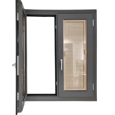 Modern Style SKATE Waterproof Black Alloy Aluminium Double Glazed Casement Windows