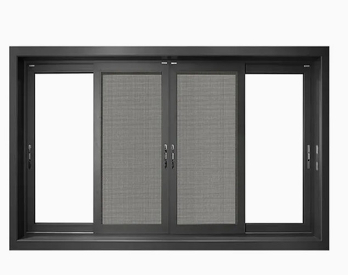 80mm Width Horizontal Opening Aluminum Casement Glass Windows For Commercial Buildings