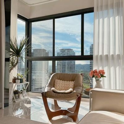 6mm Overlapping Thermal Break Aluminum Sliding Window With Level 8 Air Tightness