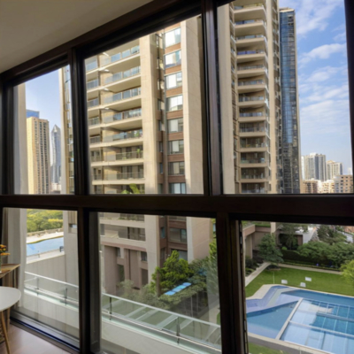 Customized Glazed Energy Saving Double Glass Aluminum Sliding Window with Great Heat Insulation